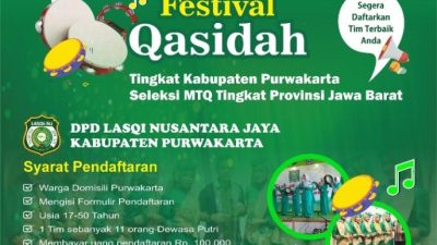 Festival Qasidah Purwakarta 2025: Seleksi Menuju MTQ Tingkat Provinsi Jawa Barat, Hadiah Jutaan Rupiah Menanti, yuk Daftar Sekarang!