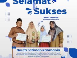 Santri SD Plus Al-Muhajirin Purwakarta Naufa Fatimah Rahmania Raih Juara 1 MQK di Ajang Pentas PAI
